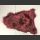 Burgundin punainen eläväpintainen lampaantalja Islanninlammasta, pitkä villa, vaaleammat villan kärjet