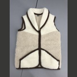 TARJOUS Beige Merinovillaliivi kauluksella miehille ja naisille