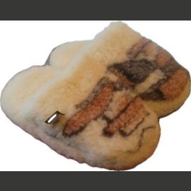 Kevyet paksupohjaiset TOFFEE Villapistokastossut liukuestepohjilla 100% villaa