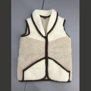 TARJOUS Beige Merinovillaliivi kauluksella miehille ja naisille