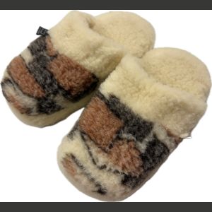 Kevyet paksupohjaiset TOFFEE Villapistokastossut liukuestepohjilla 100% villaa