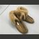 Carezza HIEKKA-turkistossut kenkäpohjalla, Ruskeaa lampaanturkista vetoketjulla lampaanturkistossut vetoketjulla
